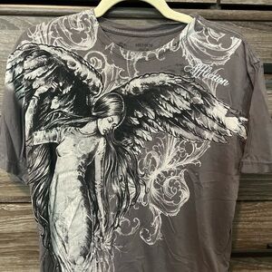 Affliction Tshirt light grey size M